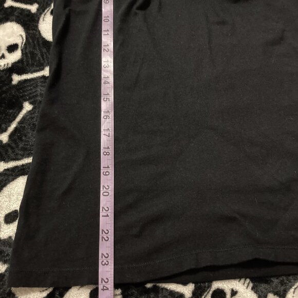 CAROLE HOCHMAN Black stretchy cotton v-neck tank top ~ SMALL MEDIUM goth shirt - Picture 8 of 14
